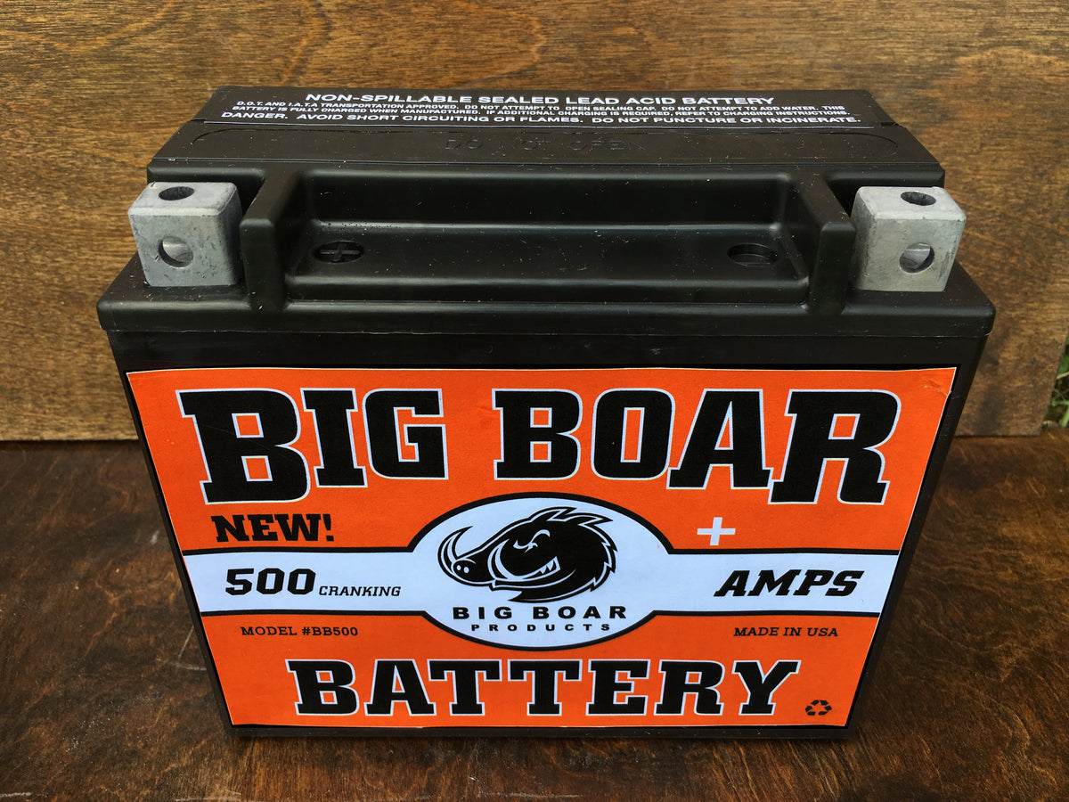 Big Boar Battery, 500 Cranking Amps, 6 7/8"L x 6 1/16"T x 3 5/16"W