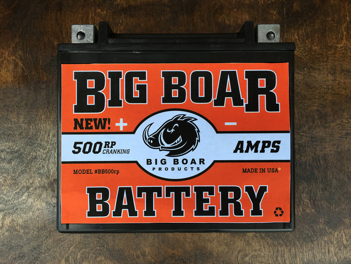 Big Boar Battery, Reverse Polarity, 500 Cranking Amps, 6 7/8