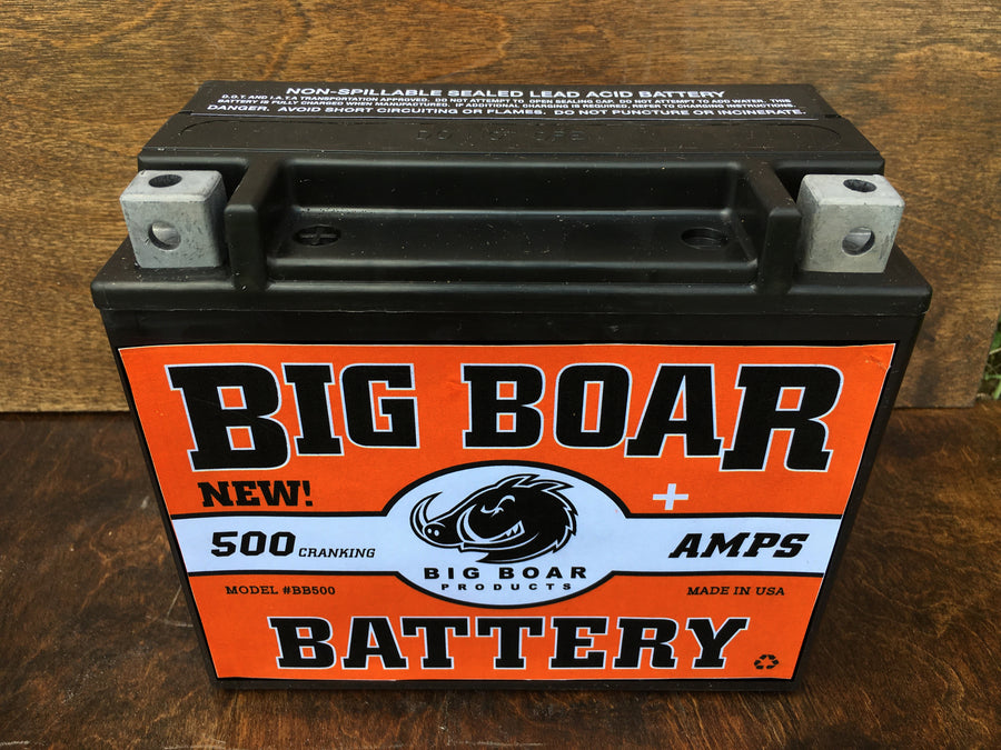 Big Boar Battery, 500 Cranking Amps, 6 7/8"L x 6 1/16"T x 3 5/16"W
