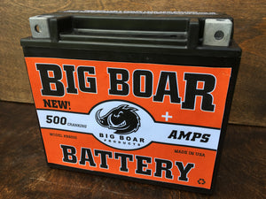 Big Boar Battery, 500 Cranking Amps, 6 7/8"L x 6 1/16"T x 3 5/16"W